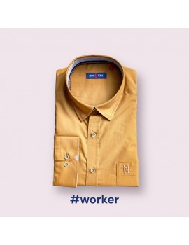 WORKER men shirt col gold...