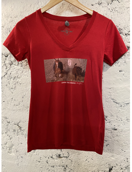 Tee Down the Fence Red Femme